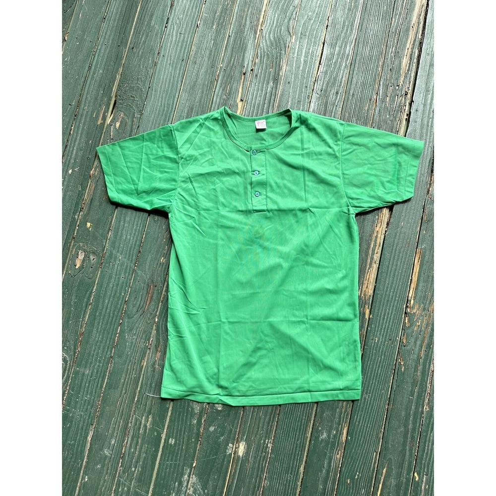 Perro Mesh Sheer T Shirt Size L USA Green‎ Mod Surf Skate VINTAGE 92
